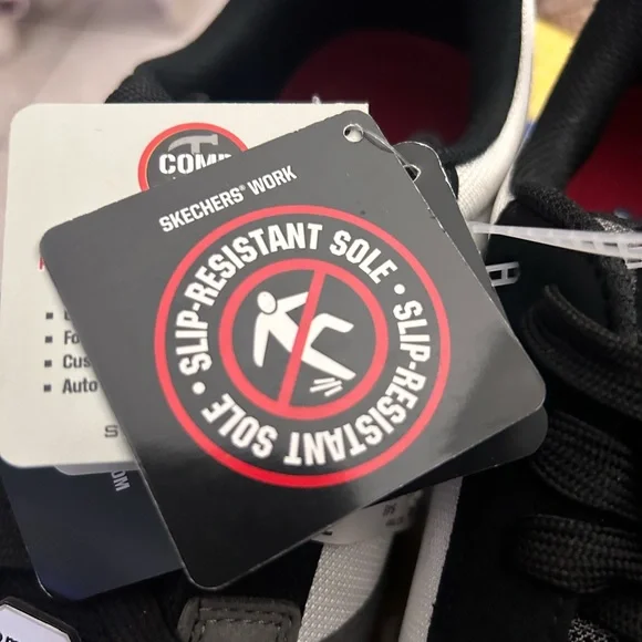 Men’s Skechers Work Black and Gray Shoes - Picture 5 of 11